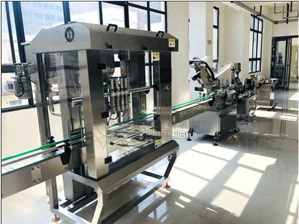 四头芝麻酱灌装旋盖生产线