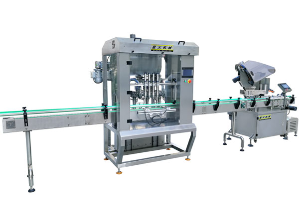 四头芝麻酱灌装旋盖生产线