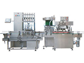 直线式重力自流式灌装旋盖线